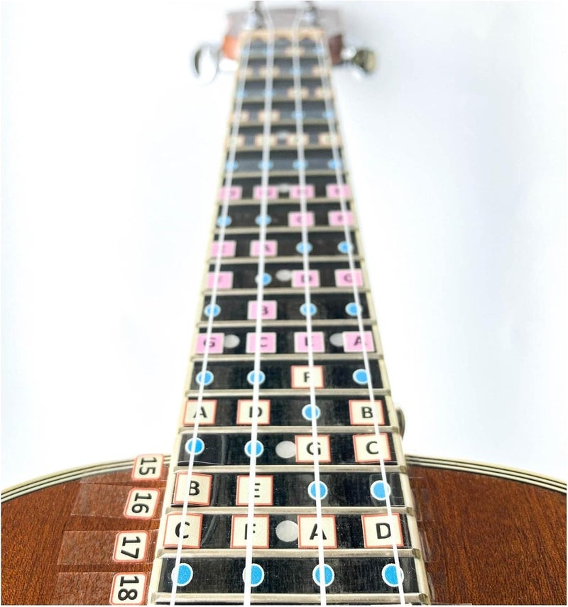 FFG NOTE THE DIFFERENCE Fantastic Finger Guide for Soprano Ukulele | Concert Tenor Ukulele | Fretboard Stickers | Learn to Play | Frets 1-20 - Image 3
